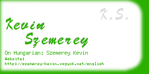 kevin szemerey business card